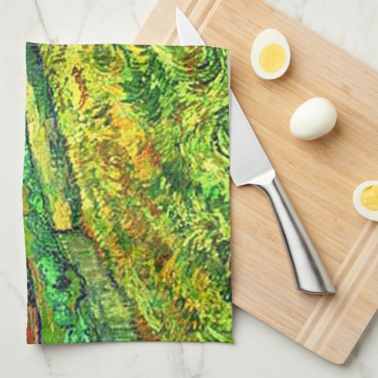 Roestachtig stijlvol landschap in Saint Remy Paint Theedoek (Quarter Fold)