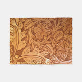 Roestachtig western land, cowboy-leren fleece deken (Voorkant (Horizontaal))