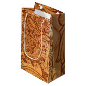 Roestachtig western land, cowboy-leren klein cadeauzakje (Voorkant Gekanteld)