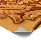 Roestachtig western land, cowboy-leren poster (Hoek)