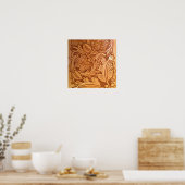 Roestachtig western land, cowboy-leren poster (Keuken)