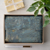 , roestachtige, blauwe gouden ontkoppeling tissuepapier (Geschenk)