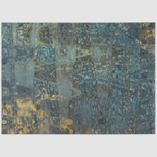 , roestachtige, blauwe gouden ontkoppeling tissuepapier (Voorkant)