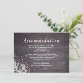 Roestachtige kant en houtsnipige glitteraccommodat informatiekaartje (Staand voorkant)