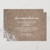 Roestachtige kant en houtsnipige glitteraccommodat informatiekaartje (Voorkant / Achterkant)