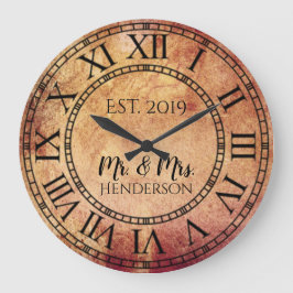  roestachtige kraag met Antiek druk Grote Klok