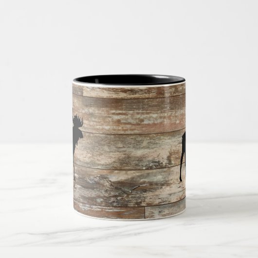 Roestachtige stijl voor het schilderen van hout tweekleurige koffiemok (Center)