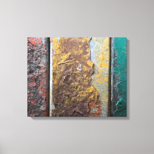 Roestachtige textuur met een schilfering op roestv canvas afdruk (Voorkant)