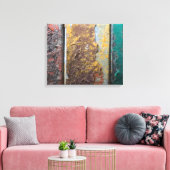 Roestachtige textuur met een schilfering op roestv canvas afdruk (Insitu (Woonkamer))