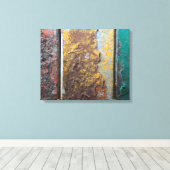 Roestachtige textuur met een schilfering op roestv canvas afdruk (Insitu (Houten vloer))