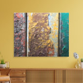 Roestachtige textuur met een schilfering op roestv canvas afdruk (Insitu (Woonkamer))