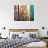 Roestachtige textuur met een schilfering op roestv canvas afdruk (Insitu (Slaapkamer))