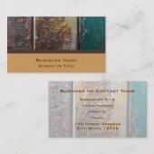 Roestachtige textuur met een schilfering op roestv visitekaartje (Voorkant / Achterkant)