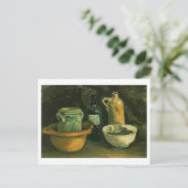 Roestbakken en twee flessen (F57)Van Gogh Fine Art Briefkaart (Staand voorkant)