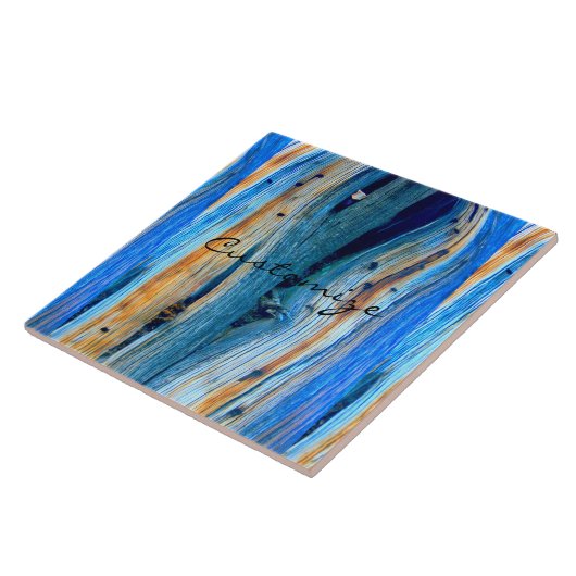 roestblauwe jeneverbessen tegeltje (Zijkant)