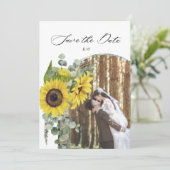 roestbloem eucalyptus , behalve de datumkaart save the date (Staand voorkant)