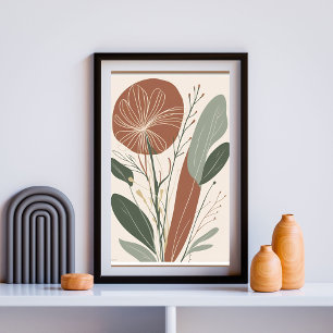 Roestbloesem Elegantie V – Modern Abstract Bloemst Poster