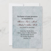 roestbruin hout met goudmadeliefje bruiloft kaart (Achterkant)