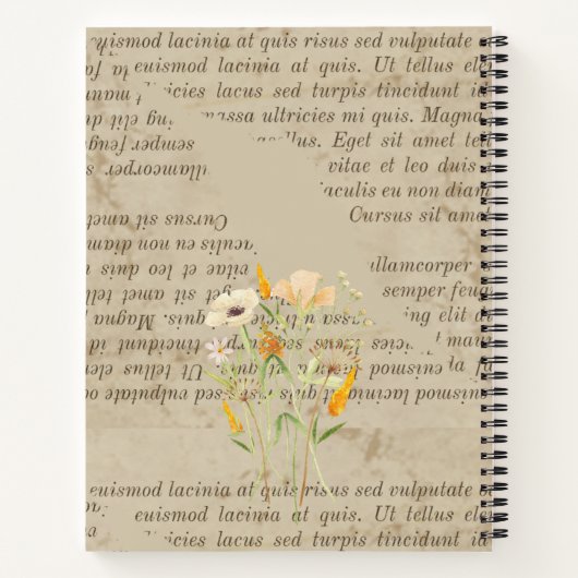 Roestbruin papier Kraft Farmhouse-stijl Notitieboek (Achterkant)