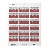 Roestbruin & Parel Lint Adreslabel Etiket (Full Sheet)