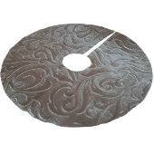 Roestbruin western landlederpatroon kerstboom rok (Gekanteld)