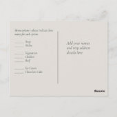 Roestbruine Bronzen Blad Bruiloft RSVP Briefkaart (Achterkant)