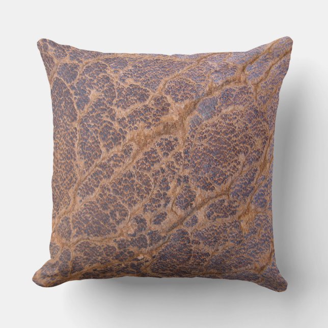  roestbruine gekraakte lederen achtergrond kussen (Voorkant)