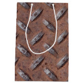roestdiamantplating medium cadeauzakje (Achterkant)