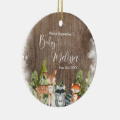 Roestelijke winterdieren die we verwachten keramisch ornament (Rechts)