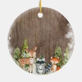 Roestelijke winterdieren die we verwachten keramisch ornament (Achterkant)