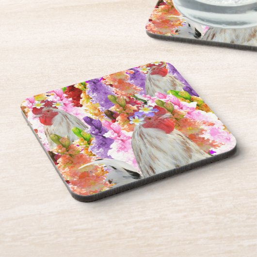 Roesters en Holly Hocks, Onderzetters (Linkerzijde)