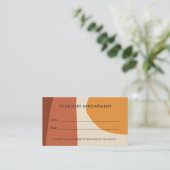 ROESTGEEL MODERN KRAFT ABSTRACTE KUNST AFSPRAAK VISITEKAARTJE (Staand voorkant)