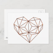roestgeometrisch hartontwerp briefkaart (Voorkant / Achterkant)