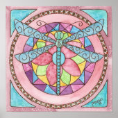 roestglazen libellen poster (Voorkant)