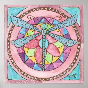 roestglazen libellen poster