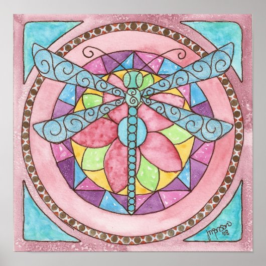 roestglazen libellen poster (Voorkant)