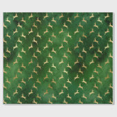  roestgroene goudschattige herenaars kerst cadeaupapier (Vlak)