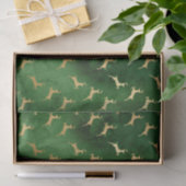  roestgroene goudschattige herenaars kerst tissuepapier (Geschenk)