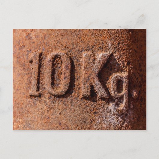 Roestig 10 kg briefkaart (Voorkant)