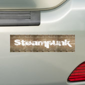 Roestig bekrast metaal, Steampunk Bumpersticker (Op auto)