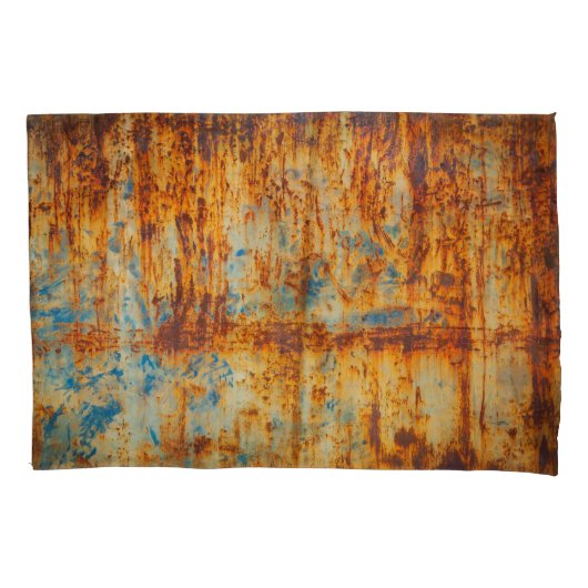 Roestig blauw metaal textuur kussensloop (Voorkant)