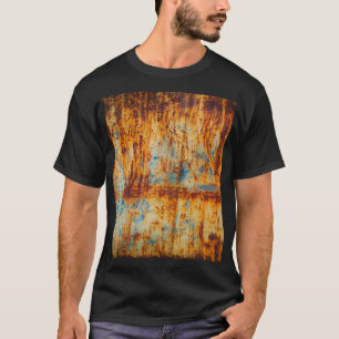 Roestig blauw metaal textuur t-shirt
