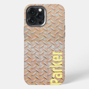 Roestig diamantstalen staal iPhone 13 pro max hoesje
