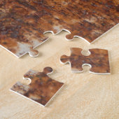 Roestig getextureerd metalen oppervlak legpuzzel (Zijkant)