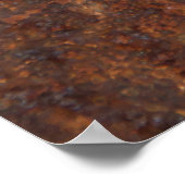 Roestig getextureerd metalen oppervlak poster (Hoek)