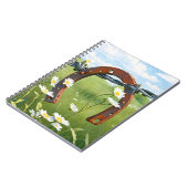 Roestig Hoefijzer en witte madeliefjes Notitieboek (Linkerzijde)