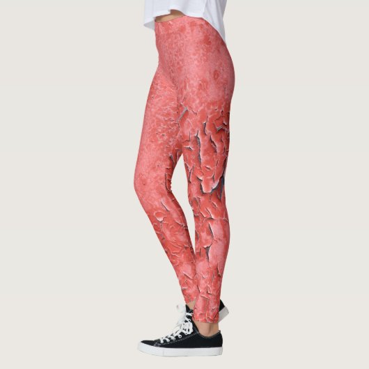 roestig ijzer muur textuur leggings (Links)