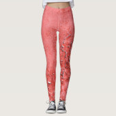  roestig ijzer muur textuur leggings (Voorkant)