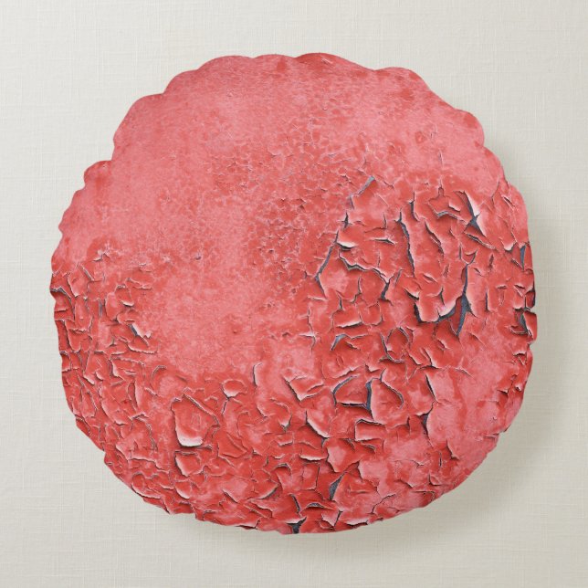  roestig ijzer muur textuur rond kussen (Voorkant)