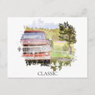 *~* Roestig Klassiek Vintage Antiek Schilderij TRU Briefkaart